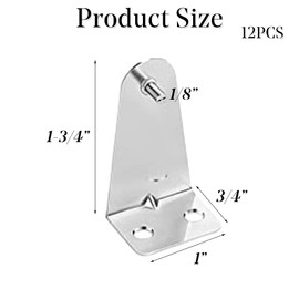 ApexPine 4 Pcs Galvanized Steel Blind Hold Down Brackets with Screws