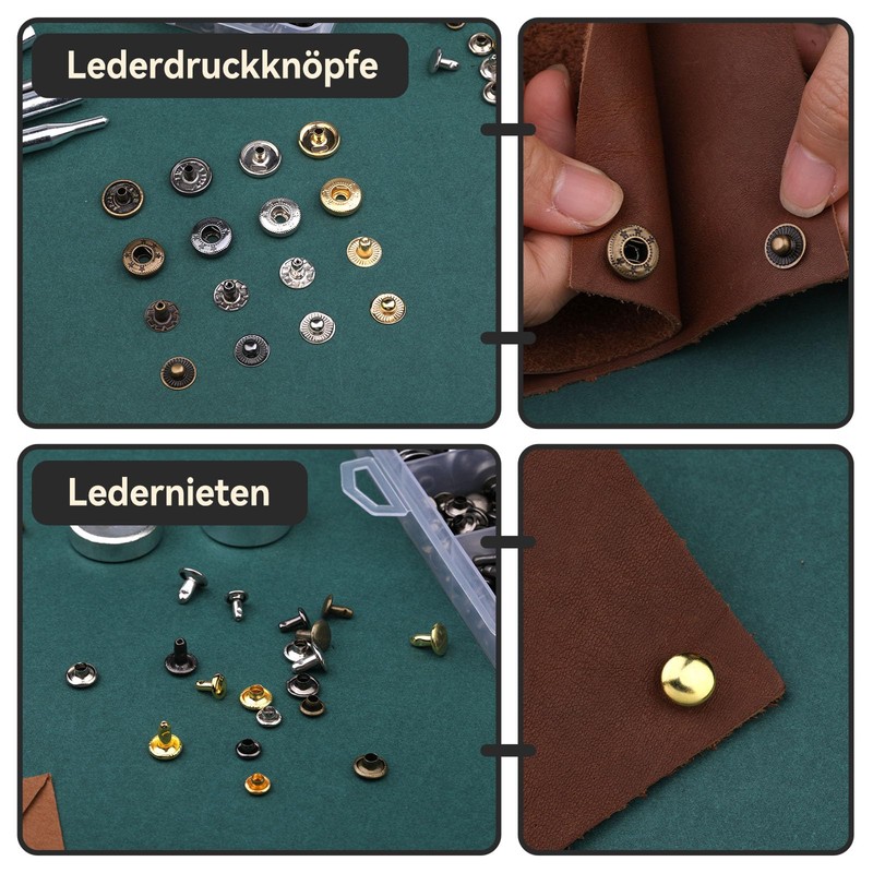 320 Piece Leather Rivets Set, Hollow Rivets Set, Press Stud