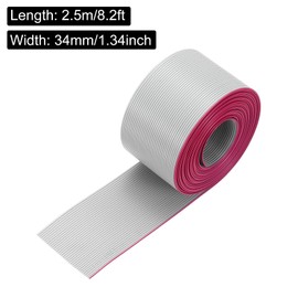 sourcing map Flat Ribbon Cable Wire 2.5m/8.2ft Length 1.0mm Pitch 34Pin Gray for AWM 2651 Connecting