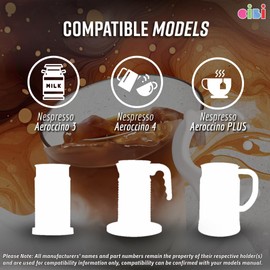 CIBI Milk Frother Whisks - Replacement Stainless Steel 2-in-1 Whisk Compatible with Nespresso Aeroccino 3, 4, and Plus