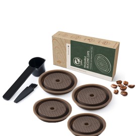 REUSABLE COFFEE CAPSULE DISCS Reusable Refillable Pod for VERTU*LINE & VERTU* capsules, compatible with VERTU*OLINE & VER*TUO pods (4)