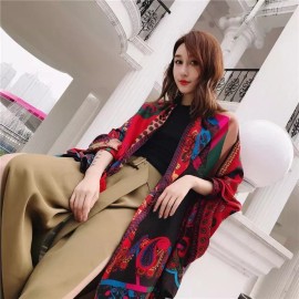 Feather Paradise Vacation Shawl Scarf Colorful Tibet Style Wrap