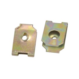 REPAIROCK 20 Pcs 6mm Hole Spring Metal Plate Car Door Pannel Screw U-Type Clips Rivets, Pack Auto Replacement Parts
