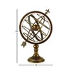 Deco 79 Metal Compass Armillary Globe, 17" x 14" x
