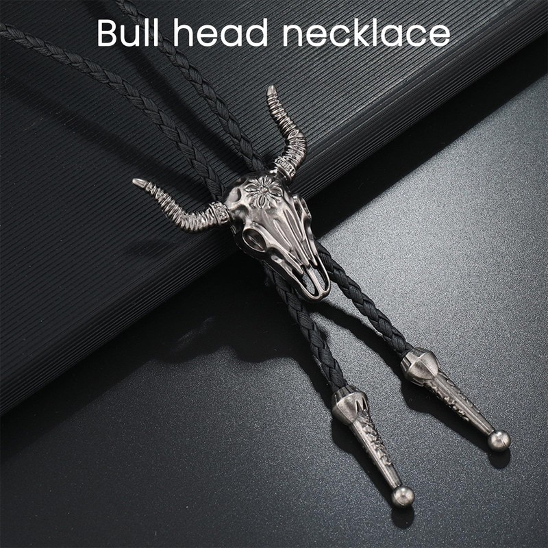 MYHOGOOD Cowboy Necklace for Men, Wild Western Theme Cowboy Leather