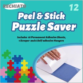 Preserve 2 X 1000 Puzzle Glue Sheets, 12 Sheets Puzzle Saver Peel and Stick, Work Better with Puzzle Frame,Puzzle Sticker Sheets Preserve Your Puzzle, Clear Puzzle Saver Sheets No Stress & No Mess