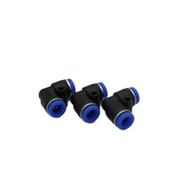 8 mm IQS Pneumatic Angle Connector 90° Pack of 3 - Hose Connector Compressed Air Connector