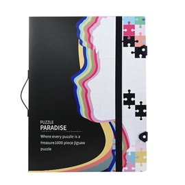 IYOORAXI Puzzle Folder for 1000-Pieces: Large Capacity Jigsaw Puzzles Organizer Portable with 20 Pockets, Dustproof & Protective Puzzle Accessory (Black)