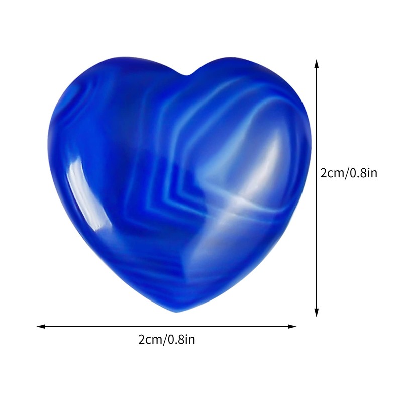 Marrywindix 15 Packs 0.8 Inch Healing Crystal Natural Blue Agate