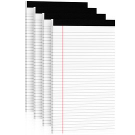 Zaviko 4 Pack Legal Pads 8.5 x 14 White Note Pads 8.5 x 14 Notepads 8.5 x 14 Writing Pads of Paper 8.5 x 14 Legal Notepads College Ruled White Lined Paper Pads 30 Sheets Per Legal Note Pads 8.5 x 14