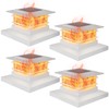 Dynaming 4 Pack Solar Post Cap Lights Outdoor with Flickering