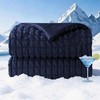 Seersucker Cooling Comforter King Size, Q-Max 0.45 Reversible Cooling Blanket