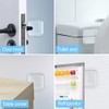Transparent Square Door Stopper Wall Protector Set - 6-Piece Soft