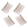 TA-VIGOR Drawer Lock Strike Plate 3.9cmx2.1cmx0.9cm, 4Pcs Metal Angled Cabinet
