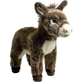 Carl Dick Donkey grey-brown standing 28cm. Plush Toy, Soft Toy, Stuffed Animal 3666