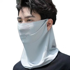 UV Protection Face Mask - Golf, Cycling, Running Sun Shield - Free Size 157116 Size/Light Gray 50ea