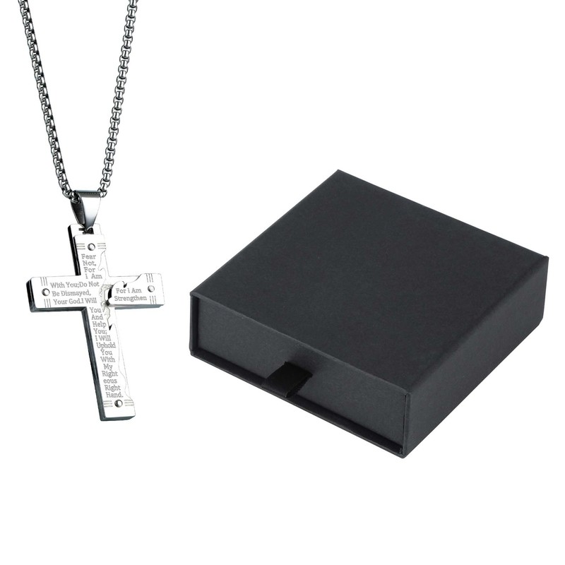Cavalcade Cross Pendant for Car Rear View Mirror Lords Prayer