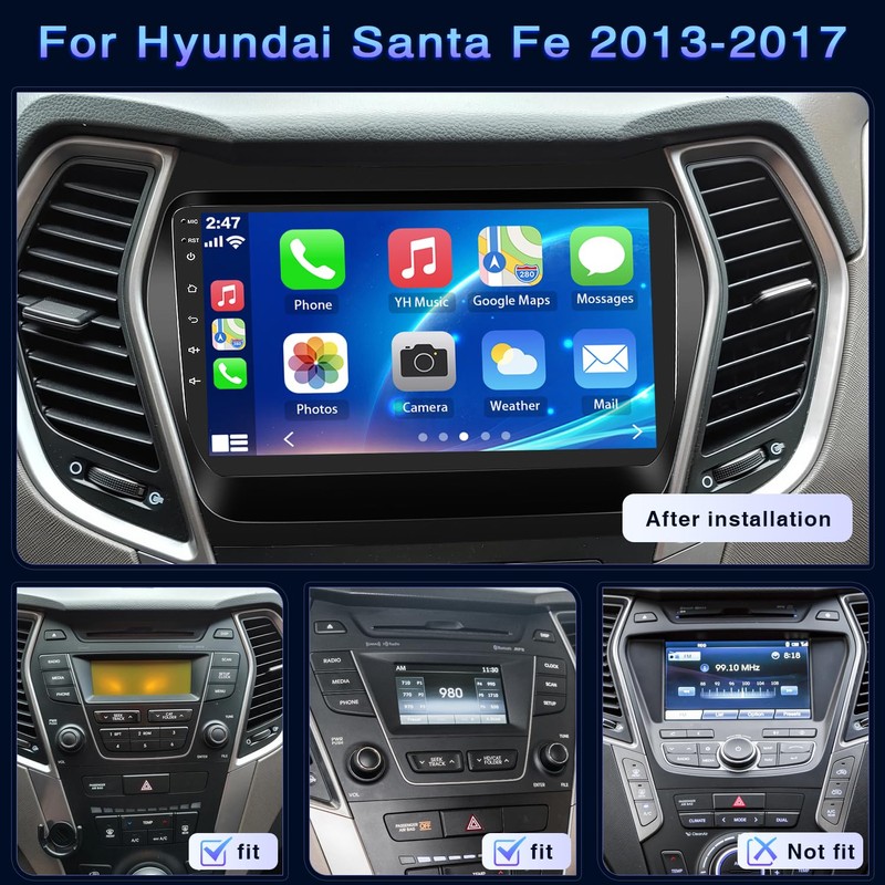 9" Car Radio for Hyundai Santa Fe IX45 2013 2014