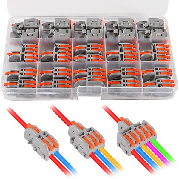 26PCS Lever Wire Connectors, 1 in 2 Out &1 in