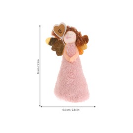 TOVINANNA Christmas Angel Tree Topper Plush Xmas Tree Ornament for Indoor Outdoor Office Winter Holiday Tree Decoration