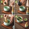 4Pcs Matcha Whisk Set， Matcha Set with Bamboo Matcha Whisk,