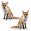 2 x 30cm/300mm Ginger Fox WINDOW CLING STICKER Car Van