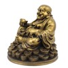 Petrichor Laughing Buddha Statue Carrying Golden Ingot for Home Decoration