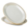 Magclay Ceramic Serving Platter, 13.7 Inch Large Oval Serving Trays,