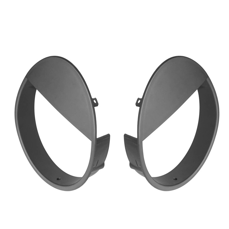 Black Angry Bird Headlight Covers Bezels for 1997-2006 Jeep Wrangler
