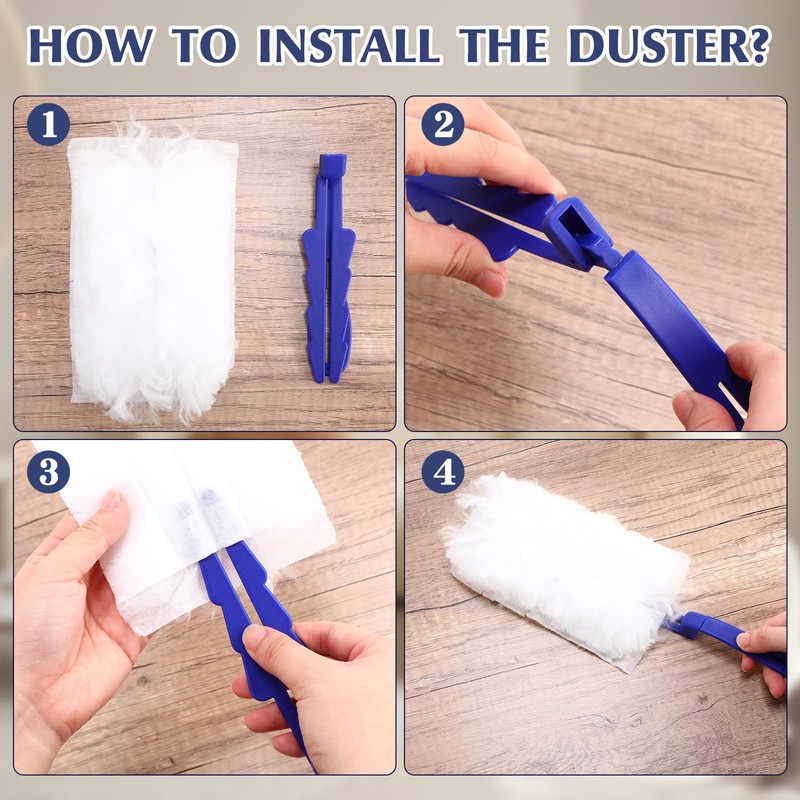 Yaomiao 120 Pcs Duster Refills for Cleaning Includes 100 Disposable