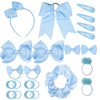 45Pcs Sky Blue School Girls Hair Accessories Kit Sky Blue