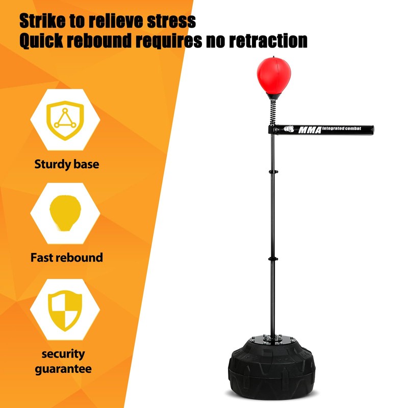 Punching Bag Reflex Boxing Adjustable Height 76in for Adults