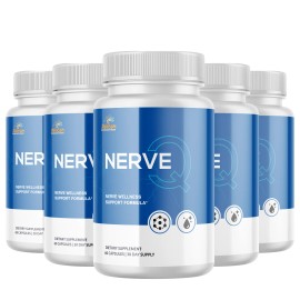 Pelican Vitamins NERVE Q- Brain Support- 5 Bottles- 300 Capsules