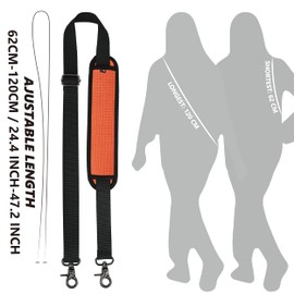 QIANHAI Speaker Handle Strap and Shoulder Belt Replacement Accessories Stronger Adjustable Compatible with JBL-Protable-Speaker (Long Shoulder Belt, Orange)