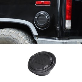 PIUGILH Locking Fuel Filler Door Cover Compatible with Hummer H2 2003-2009 Accessories, US Flag Style Gas Cap Tank Door Cover, Black