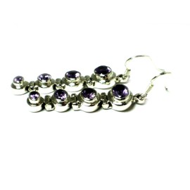 Amethyst 925 Sterling Silver Earrings, Sterling Silver, Amethyst