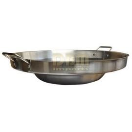 23" Round Stainless Steel Concave Comal Pozo Griddle Taco Grill Fry Pan Wok Cook