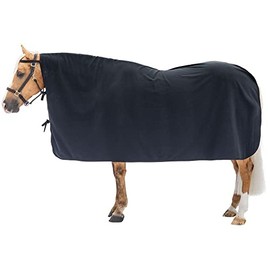 Dura-Tech Polar Fleece Square Cooler | Color Black | Size Large | Ideal for Horse Care | Provides Warmth & Quick Wicking | Perfect for After Baths & Workouts | 300g Double Sided Polar Fleece