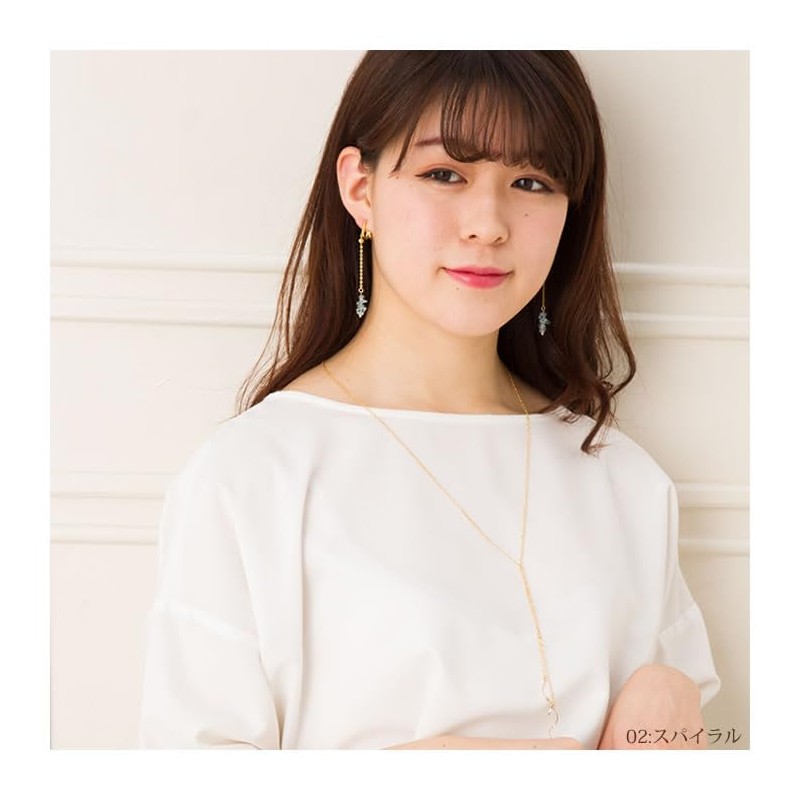 Accessory Salt Women's Necklace, K14GF, Long Necklace, Y-Shaped Necklace, Gold,