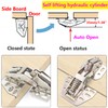 Qrity 4 PCS Cabinet Hinges Heavy Duty Lid Stay Hinges,