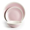 HomeVss Rock Ridge Speckled Stoneware Dinnerware Set (18pc Set, Pink
