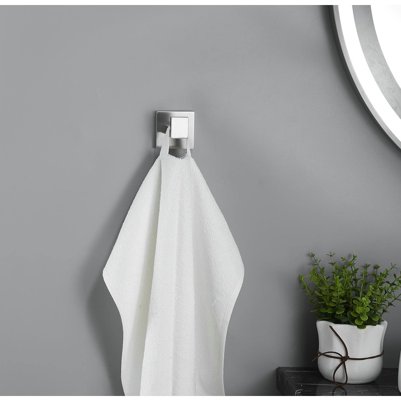 SHUNLI 2PCS Bathroom Towel Hooks Coat Hook, Brushed Nickel Wall