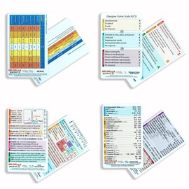YardCard YardCard - Medical Reference Card Set: ECG, Blood Test Ranges, Glasgow Scale, SBAR, & NEWS2 | Ideal for Medical & Nursing Students, Paramedics