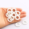 30pcs Silicone Flat Washer Gaskets – 1/2" White Sealing O-Rings,