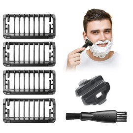 Trimming Attachments Set, Trimming Attachments, 1/2/3/5 mm Comb Attachments, Skin Protection & Body Comb, Trimming Attachments, Compatible with QP-25XX QP-26XX QP-65XX QP-66XX, Includes Cleaning Brush