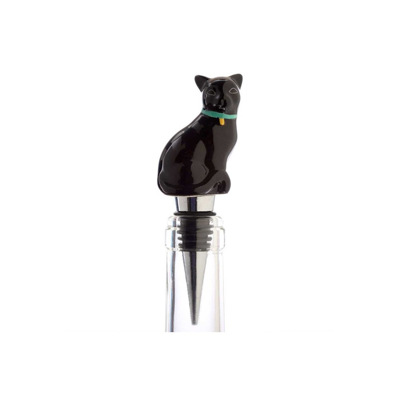 mtb more energy Decorative Bottle Stopper "Black Cat" - Black