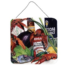 Caroline's Treasures 8131DS66 Louisiana Spices Aluminium Metal Wall or Door Hanging Prints, 6x6, Multicolor