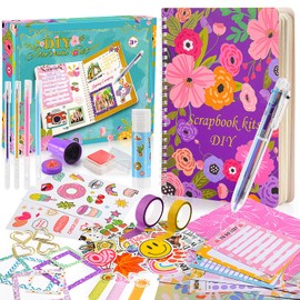 Anginne Geschenk Mädchen 4 5 6 7 8-10 Jahre, Scrapbook Zubehör Basteln Mädchen 5 6 7 8 Jahre Tagebuch Mädchen Kunst und Handwerk Kits Spielzeug ab 3-14 Jahre Mädchen