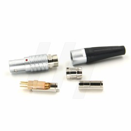 HangTon 0B Circular Connector Cable Plug FGG 5 Pin Male Contact for ARRI Alexa RED Sony ZCAM Ambient Lokit Timecode Data Power (5P, Plug)