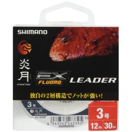 Shimano CL-G26P Shock Leader Fire Moon Red Snapper EX Fluorocarbon 98.4 ft (30 m) No. 3.0 Clear CL-G26P Fishing Line Line No. 3
